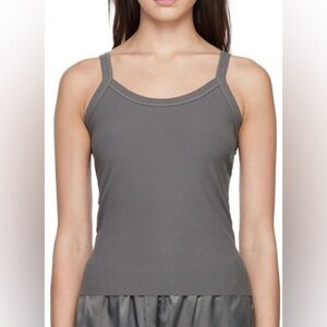 Skims Ribbed Tank in Gunmetal